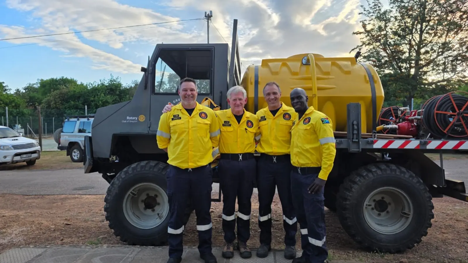 GVF volunteer firefighters standing beside their Unimog