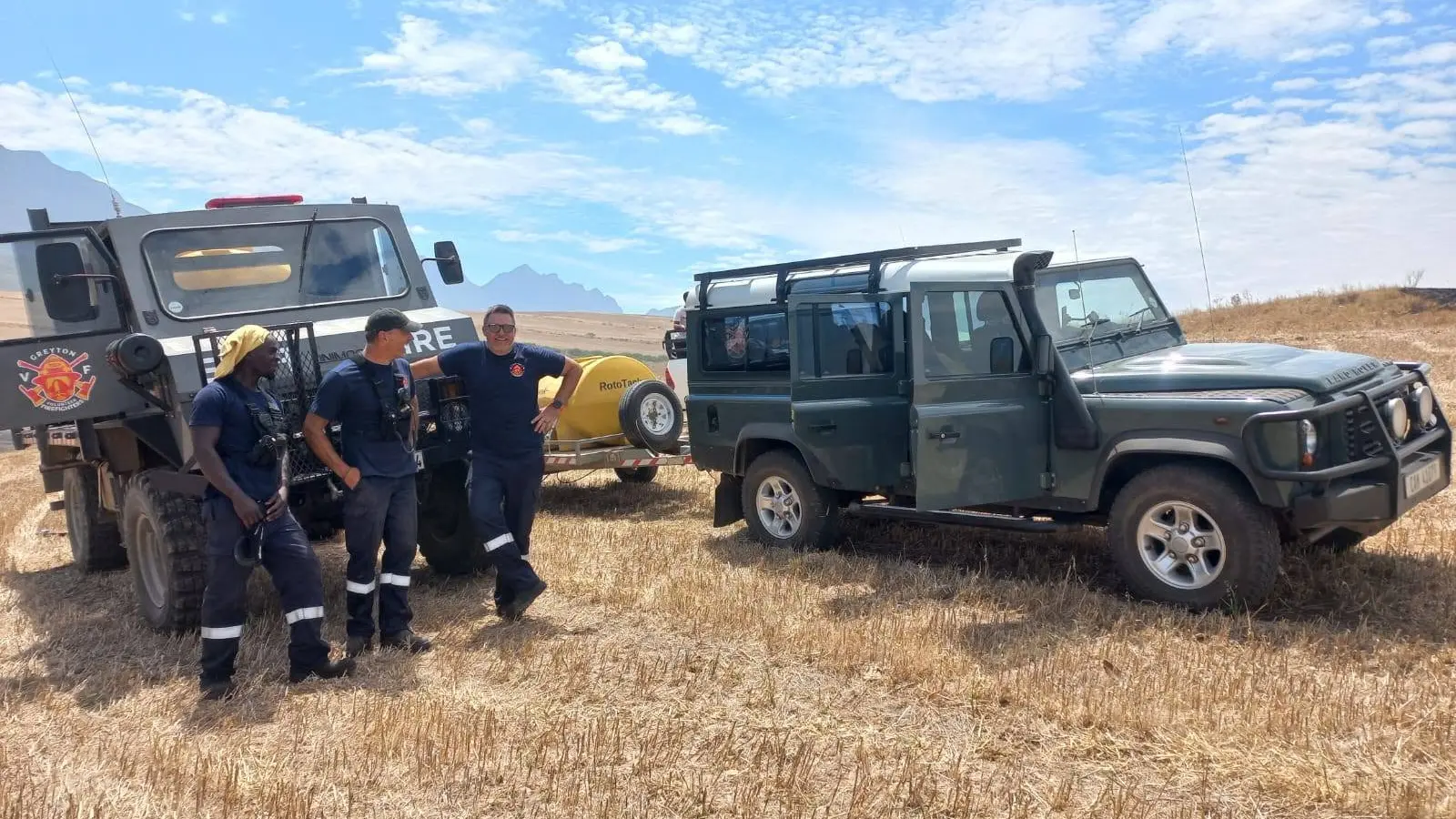 GVF team with response vehicles and equipment
